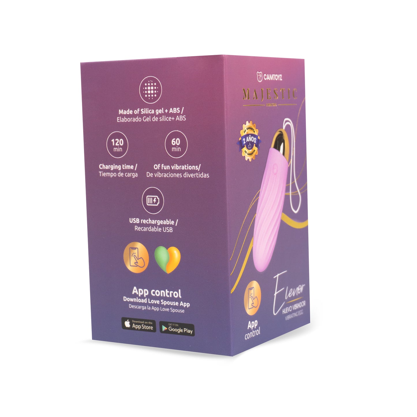 Huevo Vibrador con app Majestic Elenor