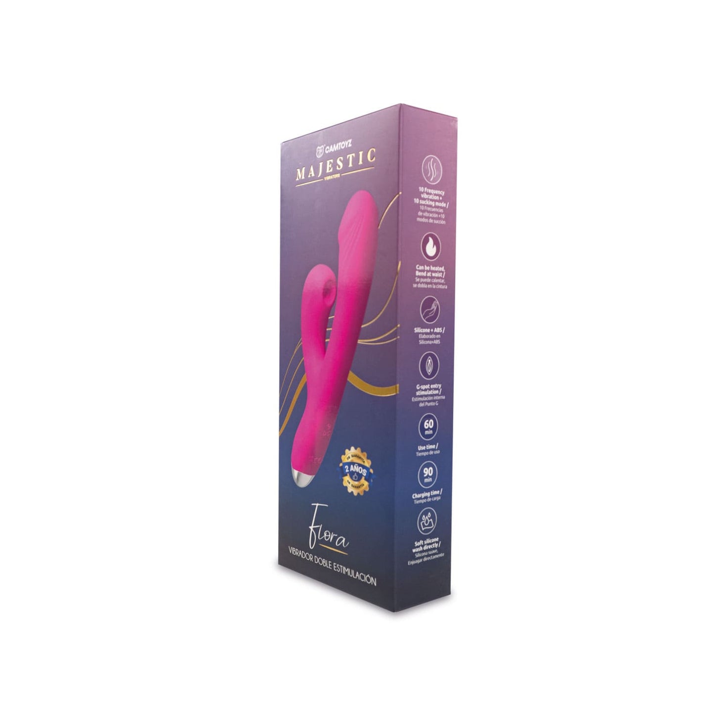 Vibrador Doble estimulación Flora Majestic