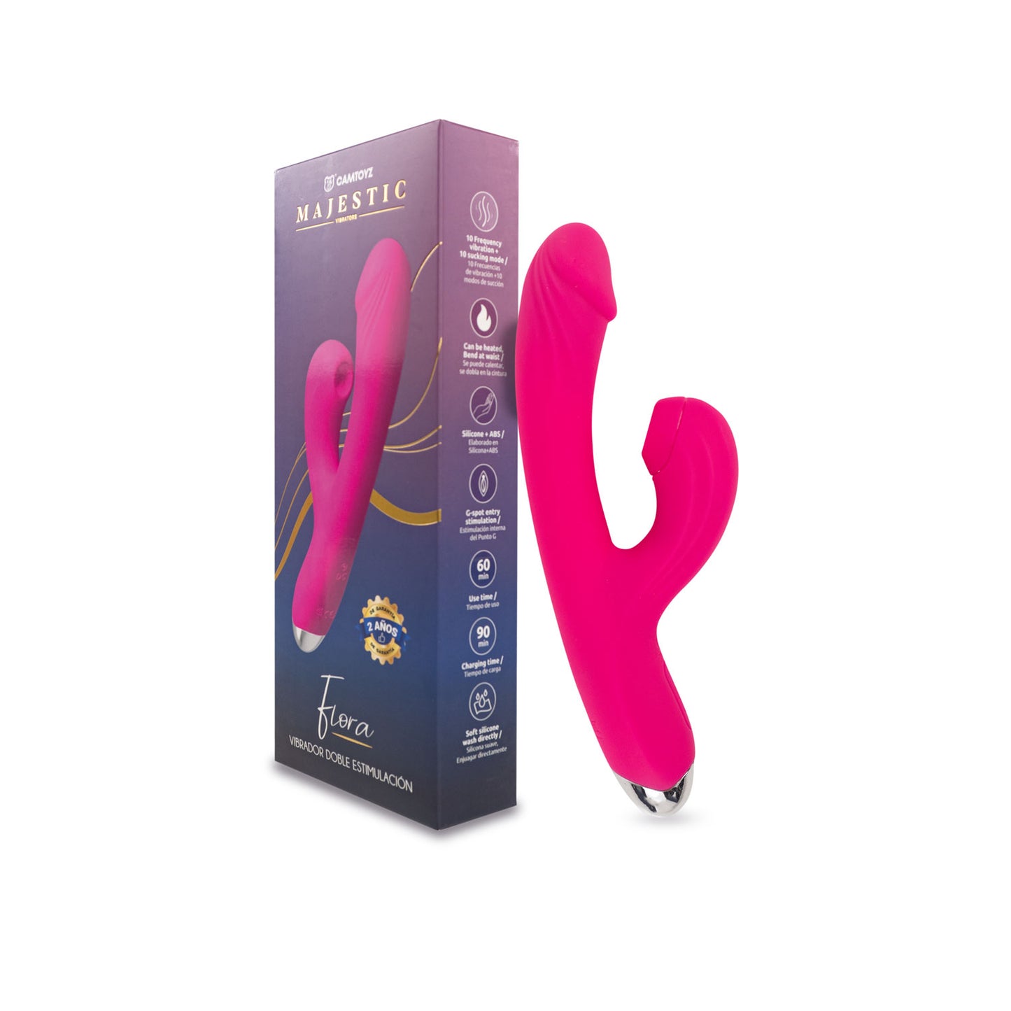 Vibrador Doble estimulación Flora Majestic