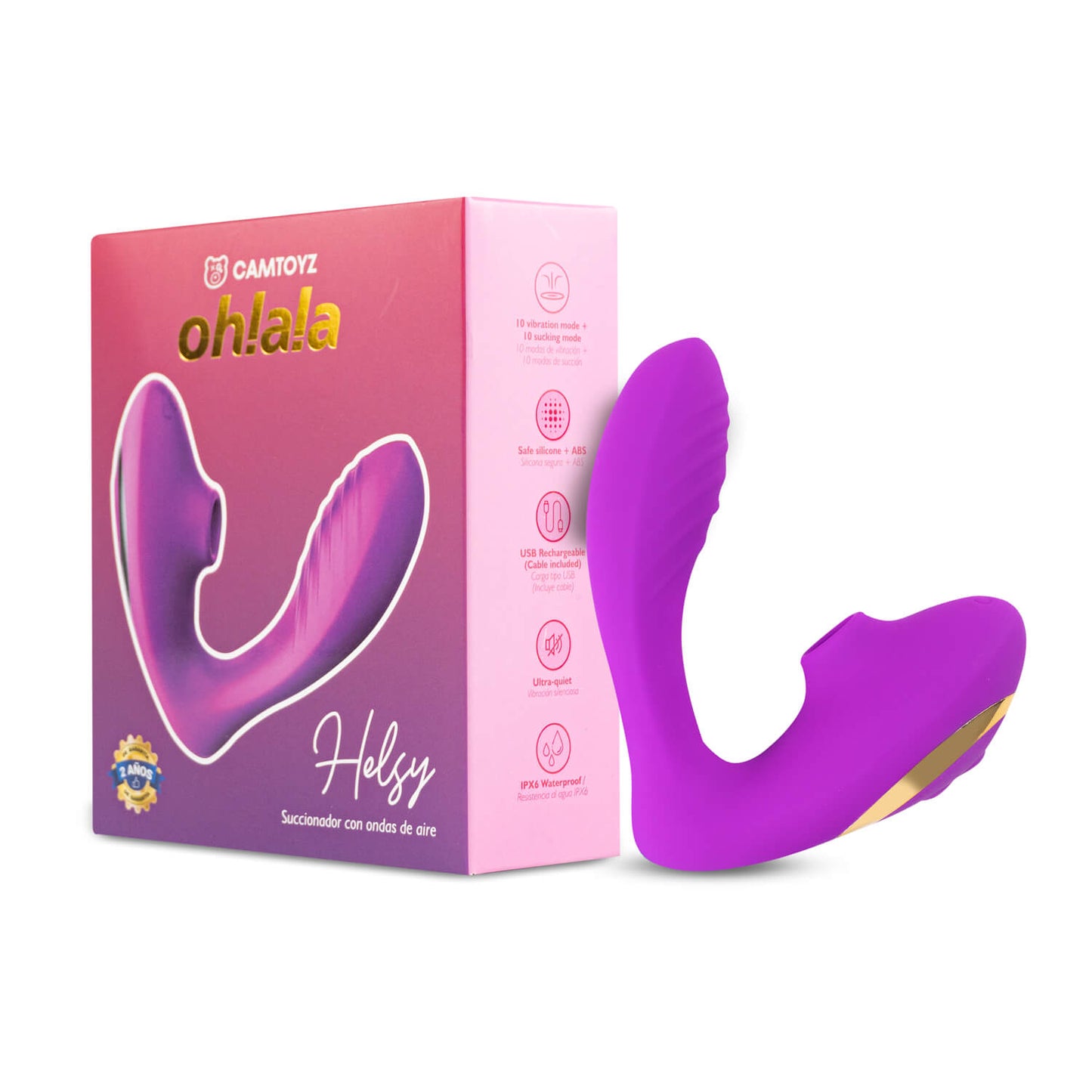Vibrador y Succionador Helsy Ohlala