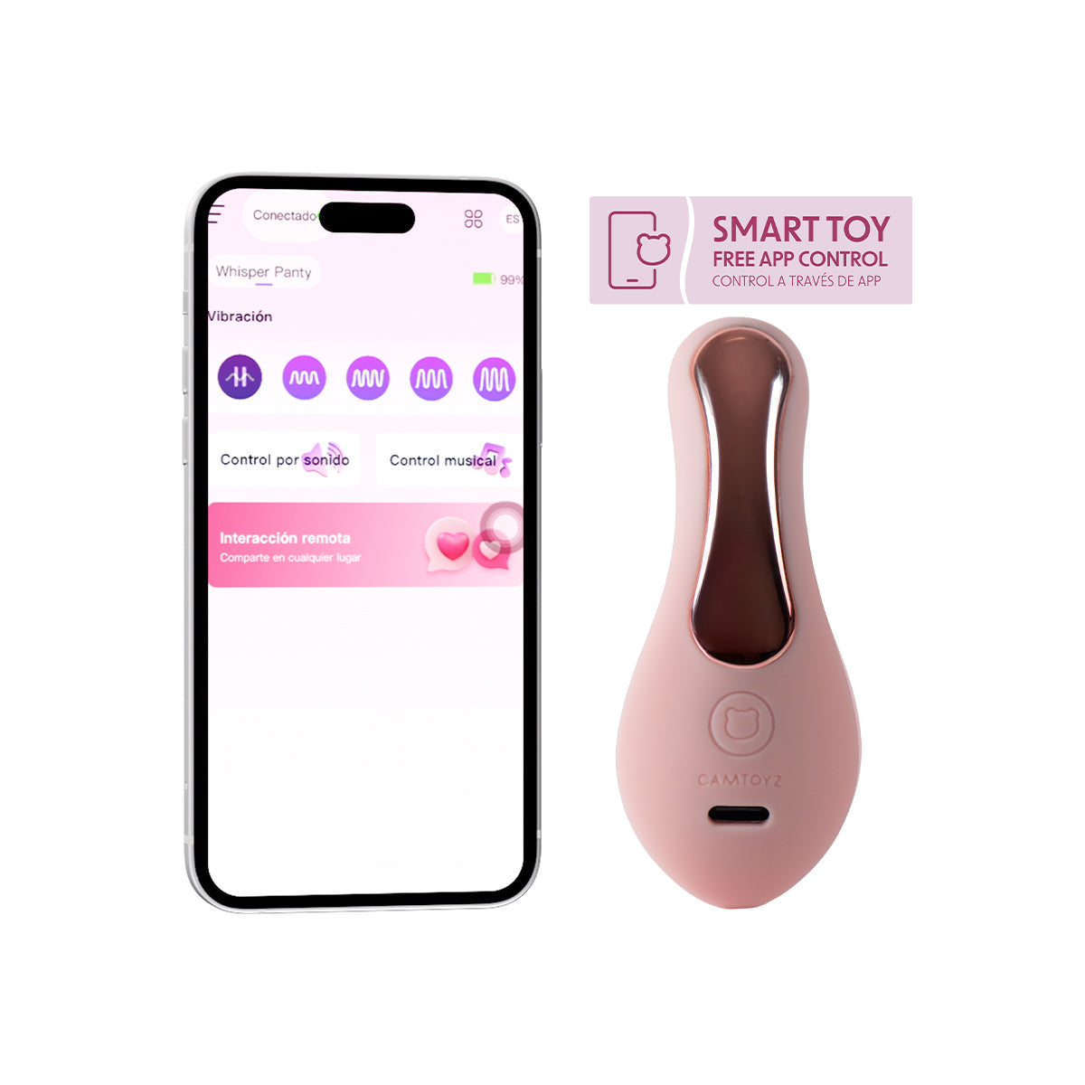 Panty Vibrador Whisper con APP Camtoyz