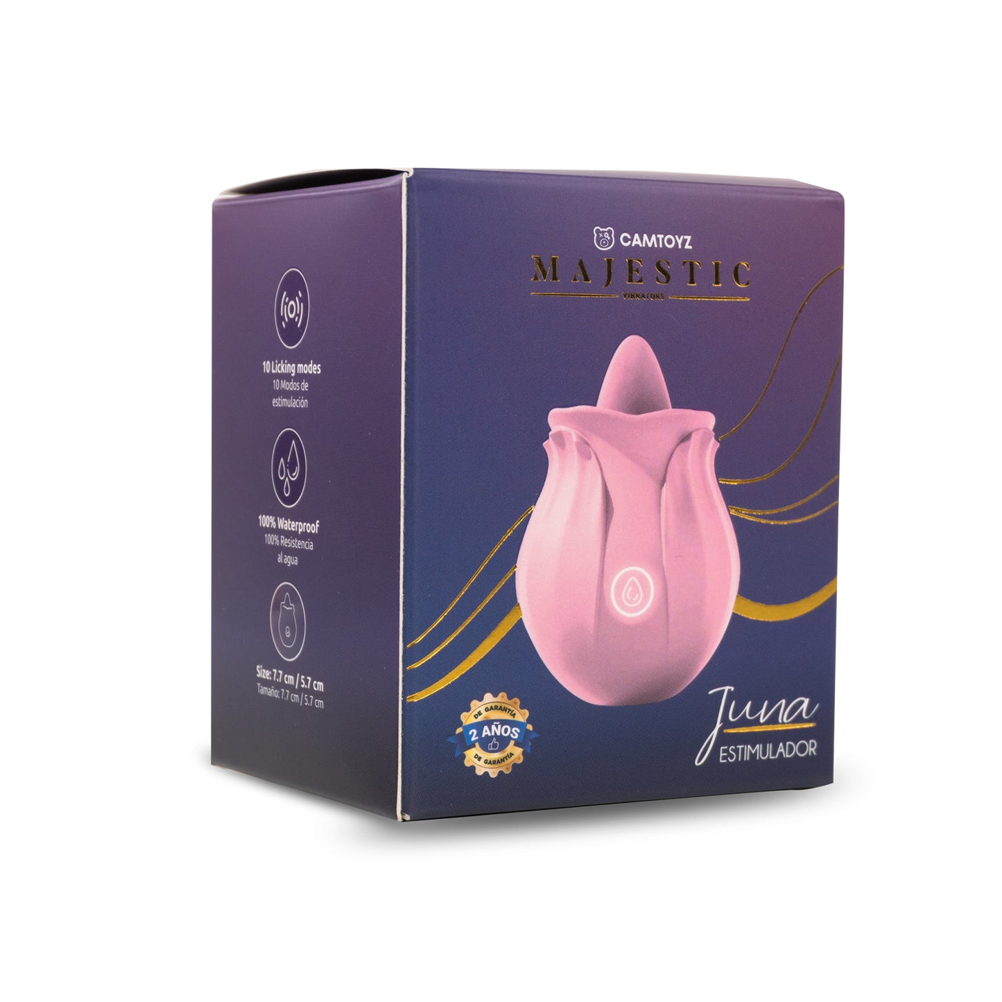 Vibrador con lengua Majestic Juna